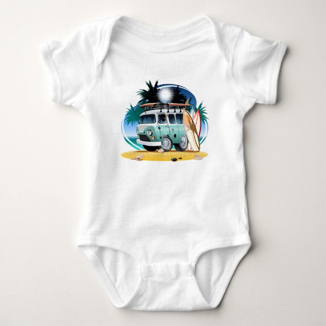 Wohnmobil Cartoon Baby Strampler (Vorderseite)