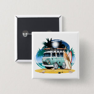 Wohnmobil Cartoon Button