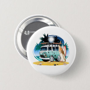 Wohnmobil Cartoon Button