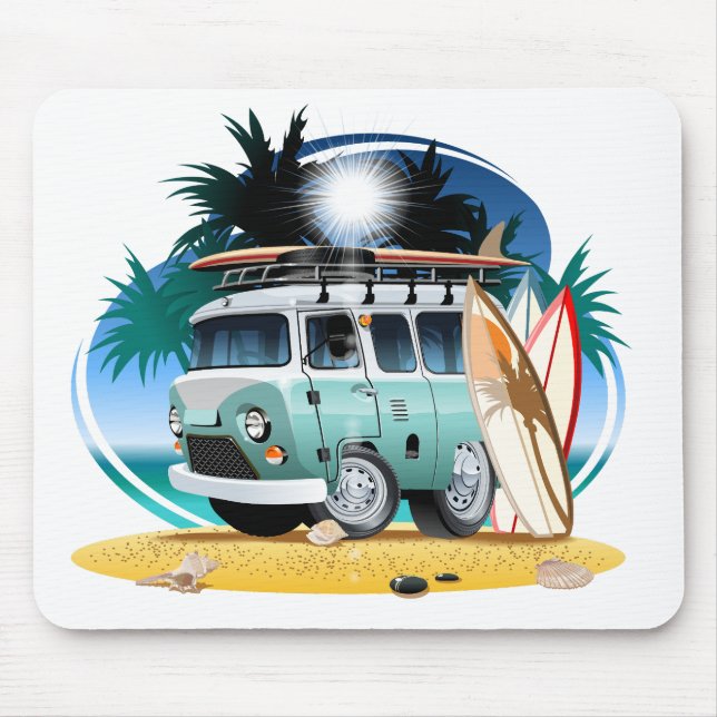 Wohnmobil Cartoon Mousepad (Vorne)