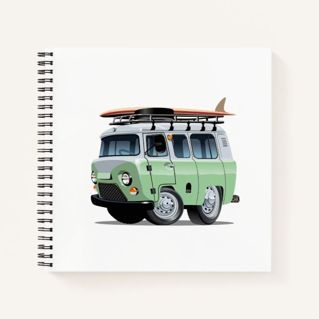 Wohnmobil Cartoon Notizbuch (Vorderseite)