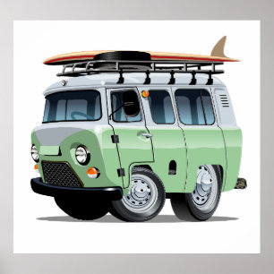 Wohnmobil Cartoon Poster