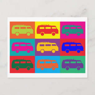 Wohnmobil Pop Art Postkarte