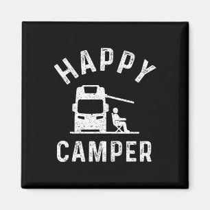 Wohnmobil T-Shirts Glücklicher Camper Magnet