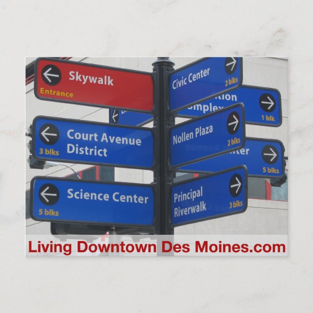 Wohnort des Moines Post Cards Postkarte (Vorderseite)