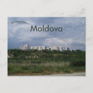 Wohnraum auf dem Hügel von Ribnita Moldawien Postkarte