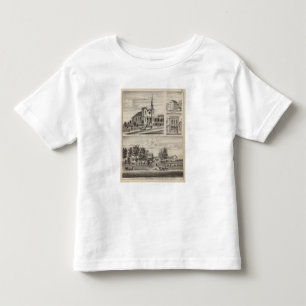 Wohnsitz, Bauernhof, Kirche und Speicher in Kleinkind T-shirt