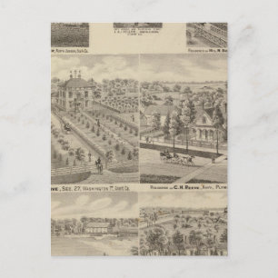 Wohnsitz und Mühle von L & J Keller Postkarte