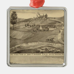 Wohnsitz- und Vorratbauernhof Ornament Aus Metall