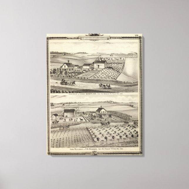 Wohnsitz von C Seiberling Leinwanddruck (Vorderseite)