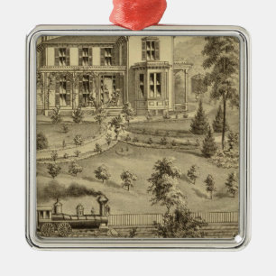 Wohnsitz von David R Kerr Ornament Aus Metall