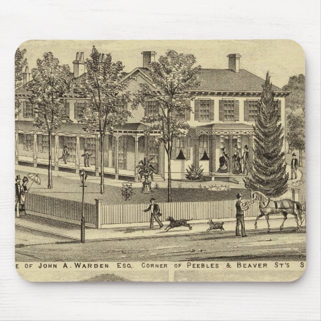 Wohnsitz von John A Warden Sewickley Mousepad (Vorne)