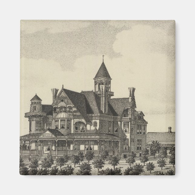 Wohnsitz von John D Knox, Topeka, Kansas Magnet (Vorne)