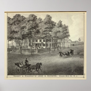 Wohnsitz von John S Rogers in Manasquan, NJ Poster