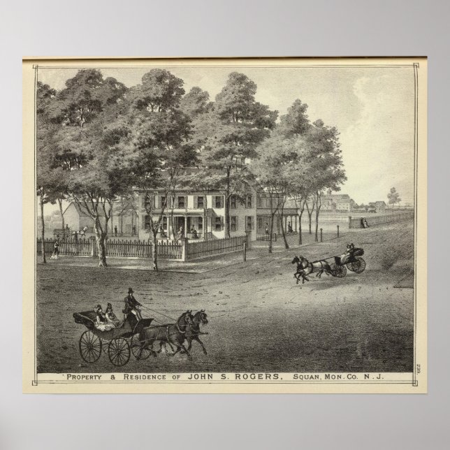 Wohnsitz von John S Rogers in Manasquan, NJ Poster (Vorne)