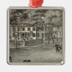 Wohnsitz von John S Rogers in Manasquan, NJ Silbernes Ornament