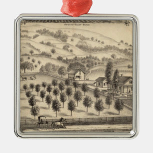 Wohnsitz von Joseph Alexander, Mendocino Ornament Aus Metall