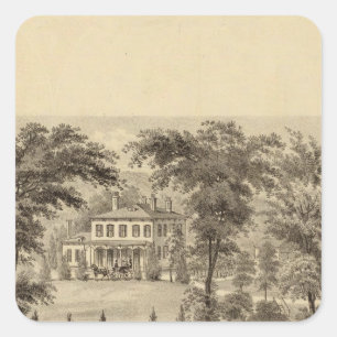 Wohnsitz von Marshall McDonald Quadratischer Aufkleber