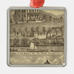 Wohnsitz von WH Mooney Ornament Aus Metall