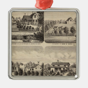 Wohnsitze, Minnesota 2 Ornament Aus Metall