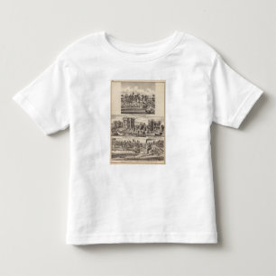 Wohnsitze und Gebäude in der Pappel-Waldung Kleinkind T-shirt