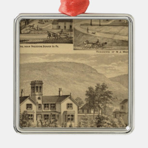 Wohnsitze von HJ Murdoch Ornament Aus Metall