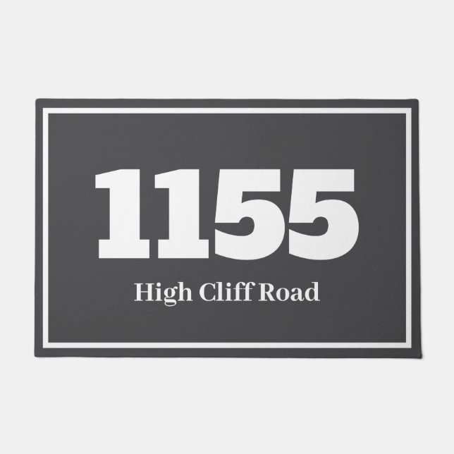 Wohnung oder Arbeitsplatz im Haus Grau Fußmatte (Vorderseite)