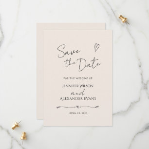 Wohnung Save the Date Karte für eine Hochzeit.