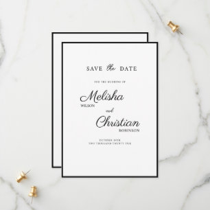 Wohnung Save the Date Karte für eine Hochzeit.