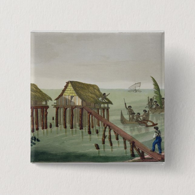 Wohnungen des Papu Stammes, Rawak, überziehen 22 Button (Vorderseite)