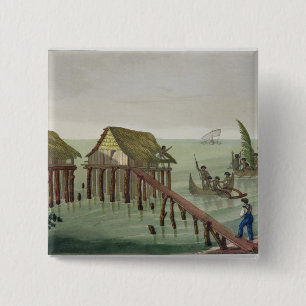 Wohnungen des Papu Stammes, Rawak, überziehen 22 Button