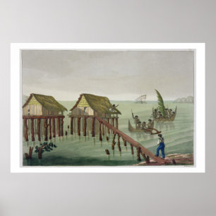 Wohnungen des Papu Stammes, Rawak, überziehen 22 Poster