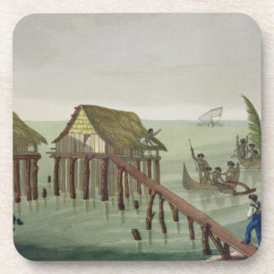 Wohnungen des Papu Stammes, Rawak, überziehen 22 Untersetzer