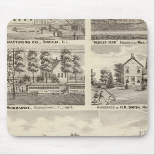 Wohnungen, landwirtschaftliche Betriebe und Fabrik Mousepad