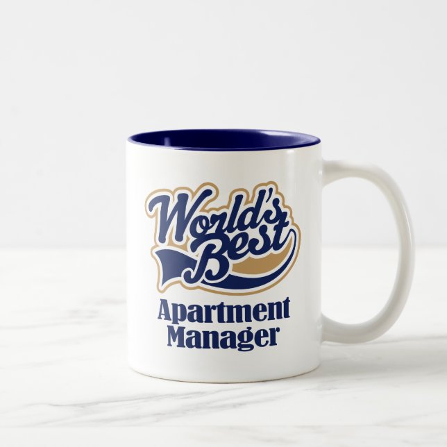 Wohnungs-Manager-Geschenk Zweifarbige Tasse (Rechts)