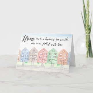 Wohnungsbau Stadthaus/Row House Card Karte