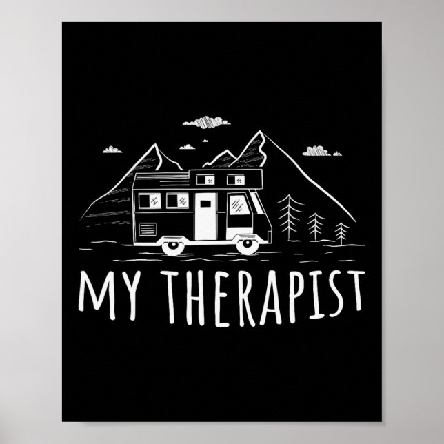 Wohnwagen Camping Mein Therapeut  Poster (Vorne)