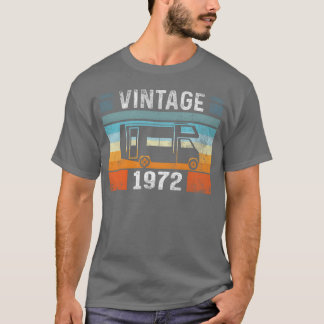 Wohnwagen Camping Vintage 1972 Geburtstag Wohnwage T-Shirt
