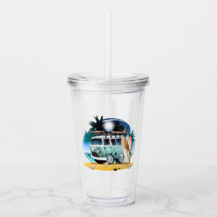 Wohnwagen Cartoon Camper Acryltrinkbecher