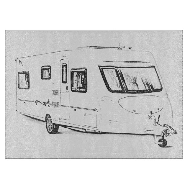 "Wohnwagen" Entwurfs-Schneidebretter Schneidebrett (Vorderseite)