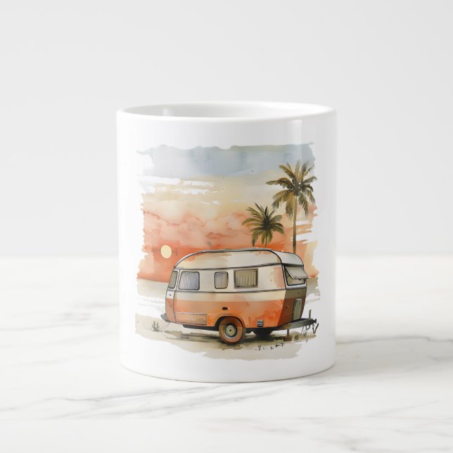 Wohnwagen Jumbo-Tasse (Vorderseite)