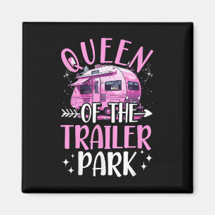 Wohnwagenkönigin Lustiger Camping Rosa Wohnwagen C Magnet
