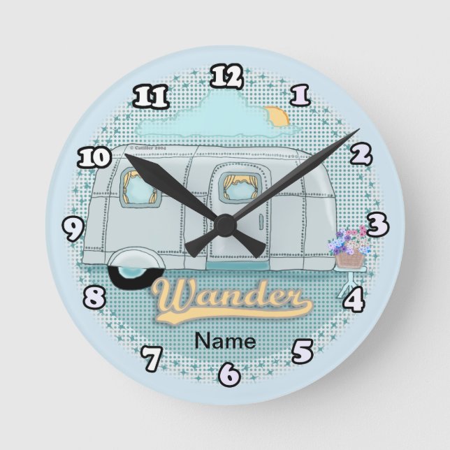 Wohnwagenuhr  runde wanduhr (Vorderseite)