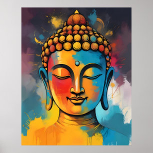 Wohnzimmer Abstrakte Buddha-Malerei Poster