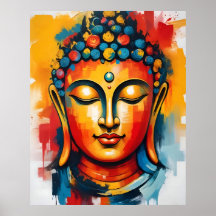 Wohnzimmer Abstrakte Buddha Mauer Kunst