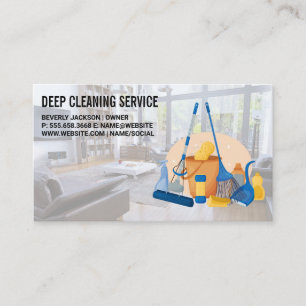 Wohnzimmer Cleaner Supplier Business Card Visitenkarte