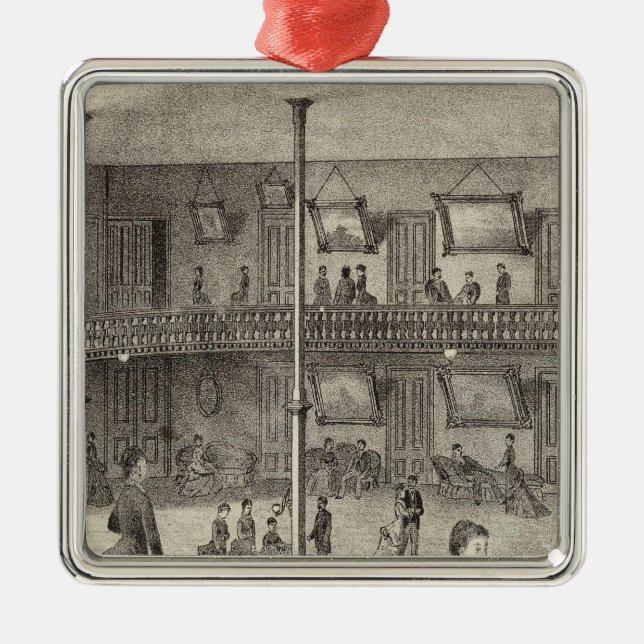 Wohnzimmer des Arlingtons, Ozean Waldung, NJ Ornament Aus Metall (Vorne)