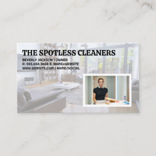 Wohnzimmer   Dienstmädchen bei der Arbeit Visitenkarte