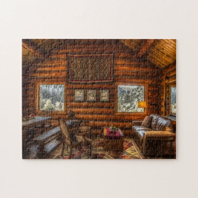 WOHNZIMMER IM LOG HOUSE JIGSAW PUZZLE (Horizontal)