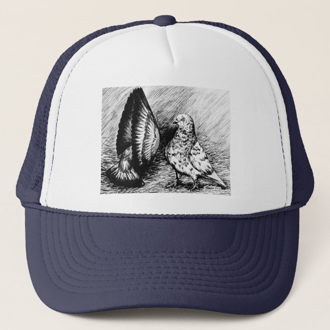 Wohnzimmer-Rollen-Tauben Truckerkappe (Vorderseite)